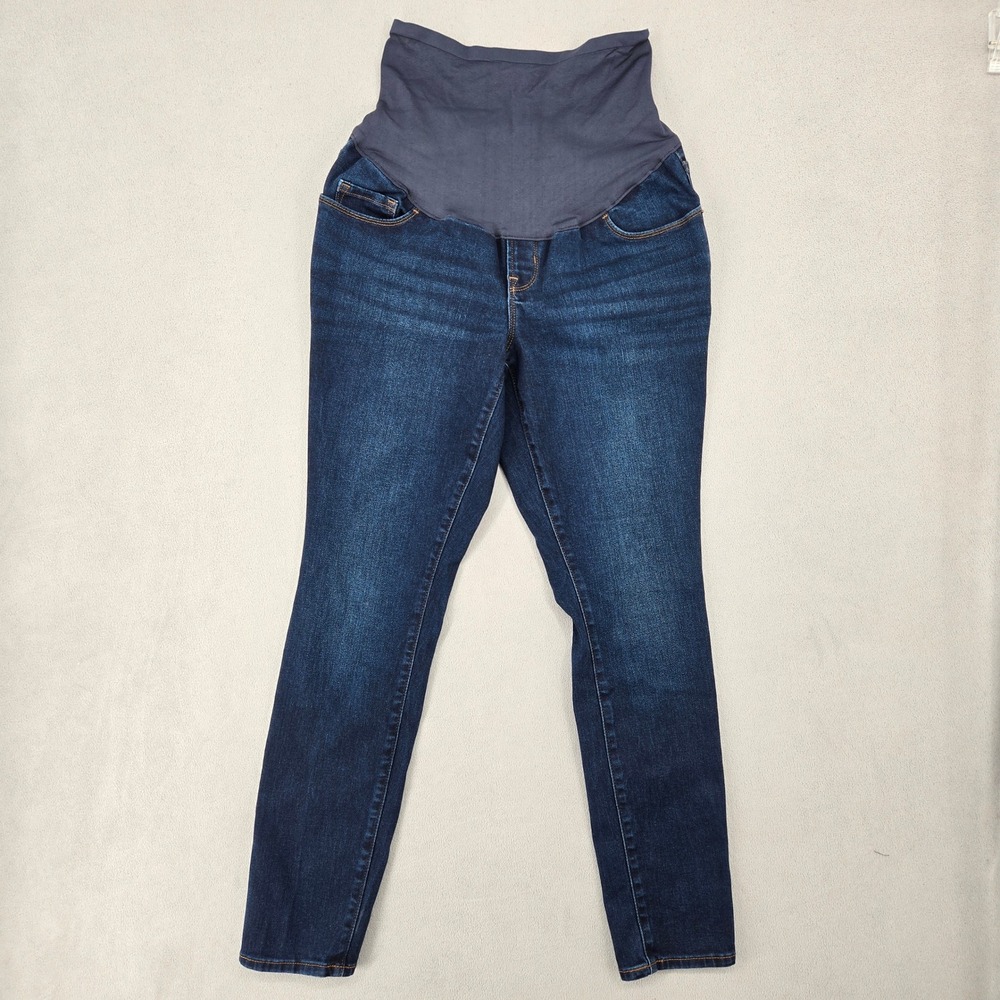 Old Navy 6 Maternity‎ Skinny Full Panel Jeans Women Dark Wash Stretch Denim